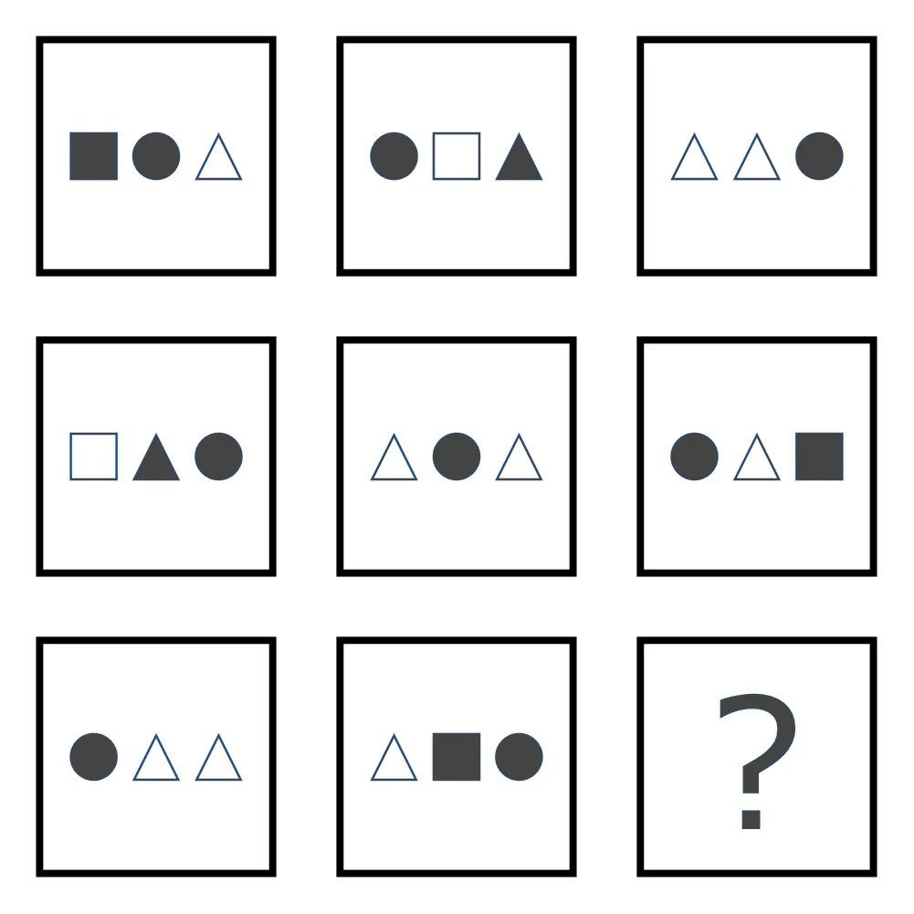 Choose the missing shape.